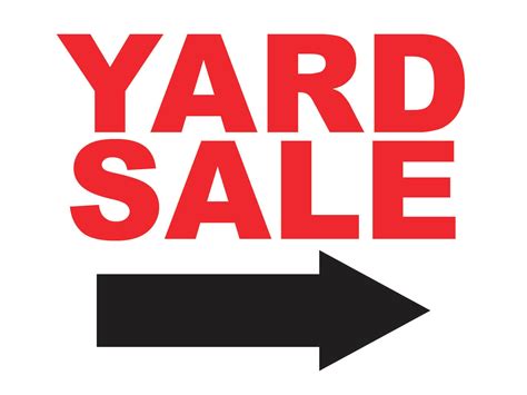 Yard Sale Signs Printable Free